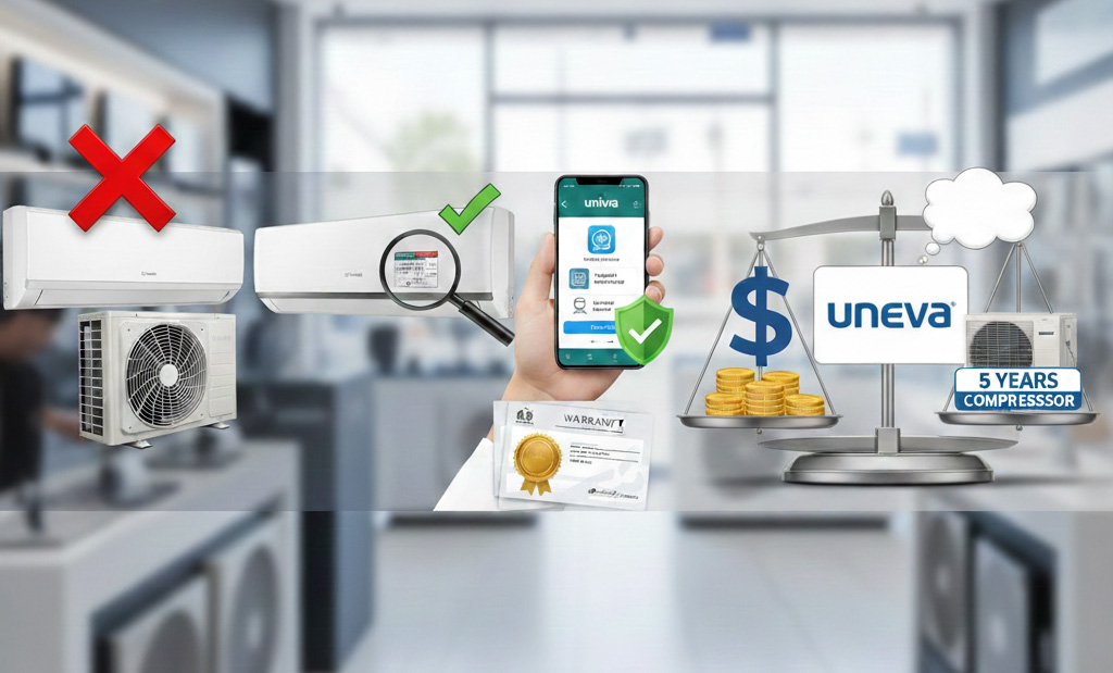 چالش‌ها و نکات مهم قبل از خرید کولر گازی یونیوا (برای خریدی مطمئن)